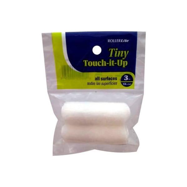 Quali-Tech Mfg RollerLite 3in x 1/4in Mini Roller Cover For Touch-Up Refill, 2/Pack 12/Case - 3EMTC025D - main